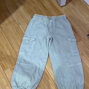 Light Sage Cargo Joggers